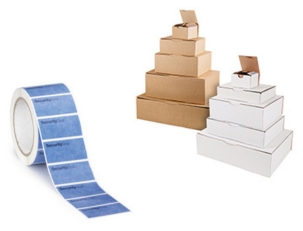 Boîtes d'expédition, pochettes et étiquettes